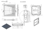 RADAWAY Doris C szögletes műmárvány zuhanytálca szifonnal 90x90, fehér