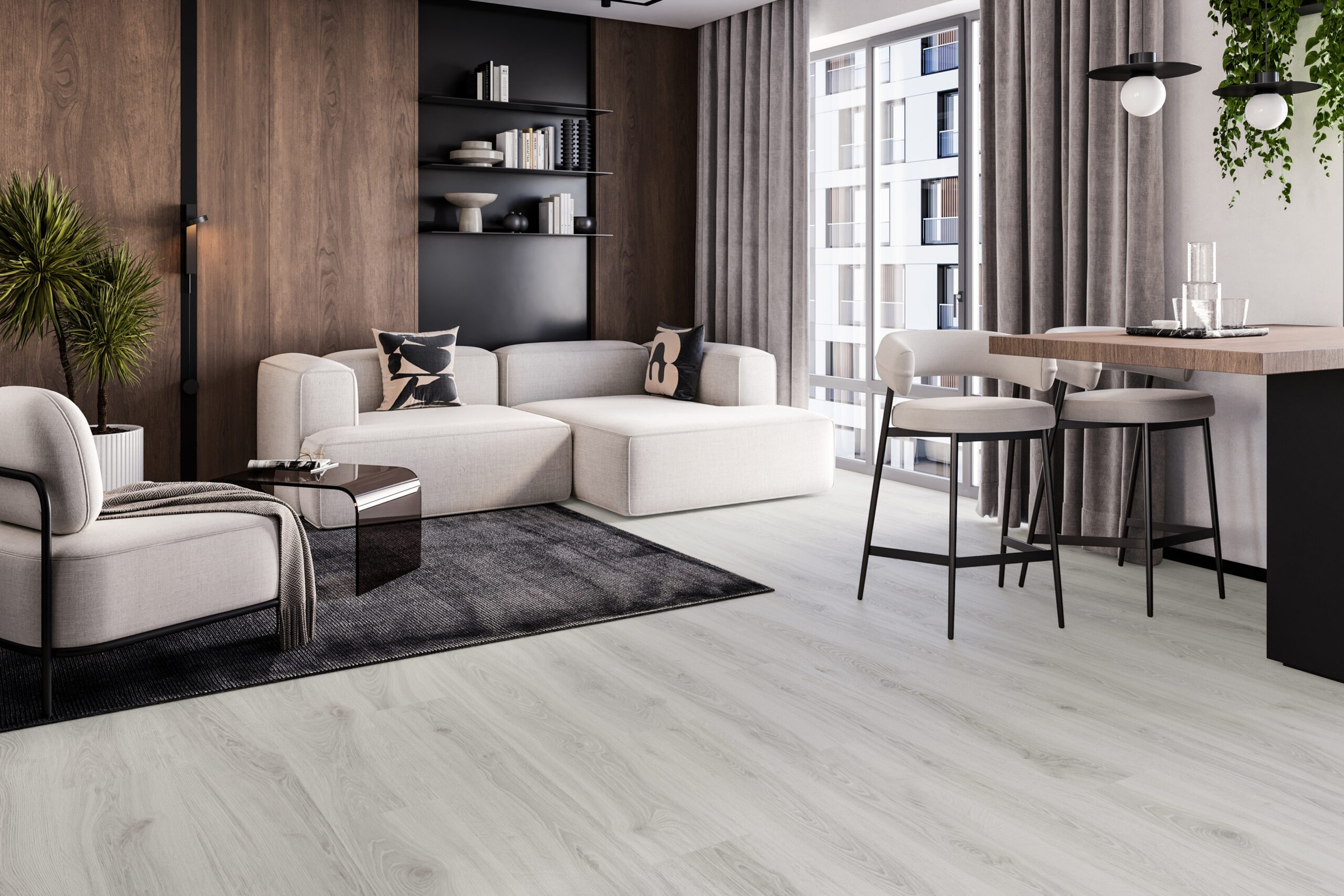 Barlinek SPC Large White Tölgy – klikkes SPC padló integrált alátéttel
