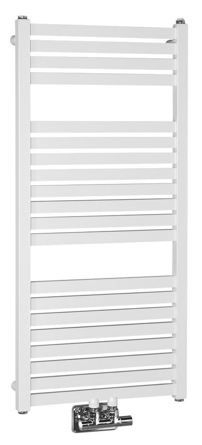 TONDI fürdőszobai radiátor, középső bekötéssel, 450x970mm, fehér