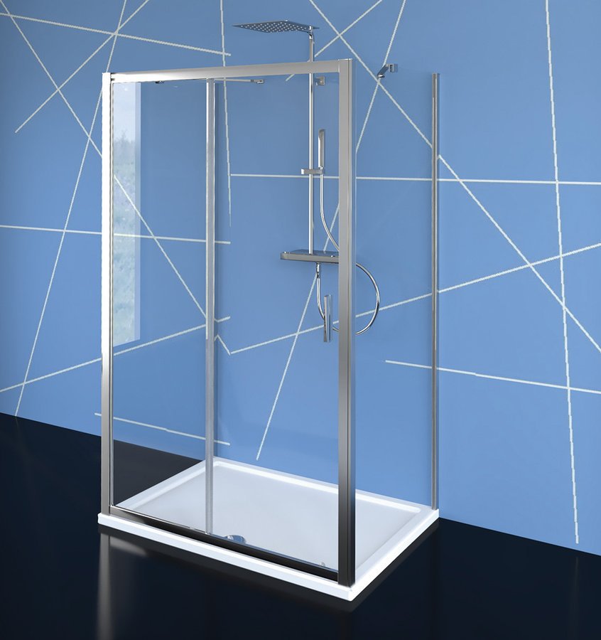 EASY LINE zuhanyajtó 2 oldalfallal, 2 merevítővel, jobbos/balos, 1000x900mm, transzparent üveg