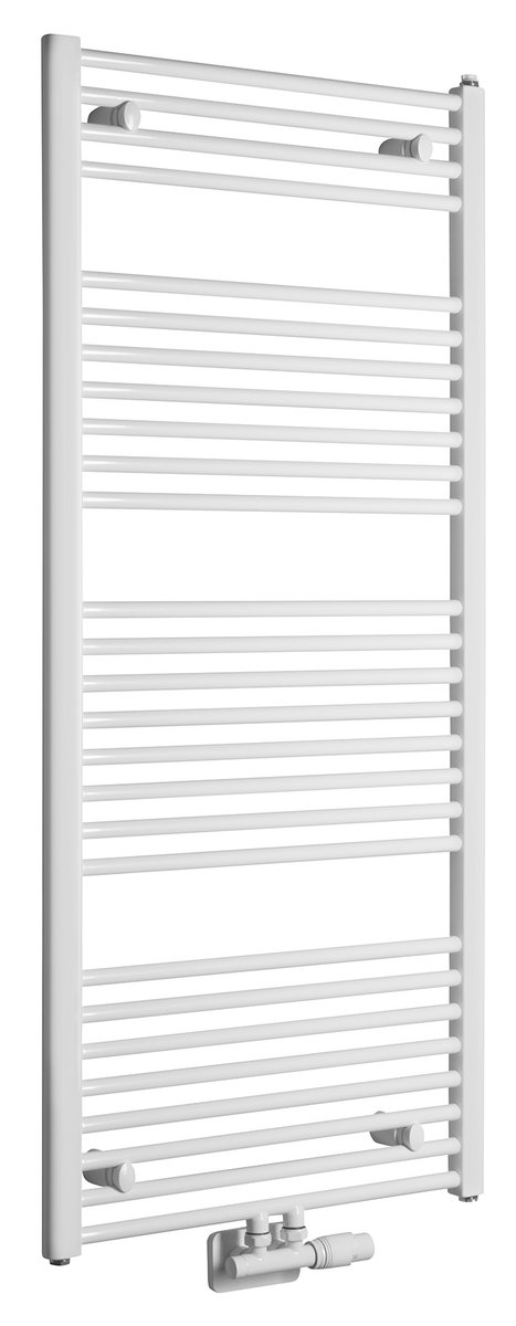 DIRECT Fürdőszobai radiátor, középső bekötéssel, 600x1320mm, 795W, fehér