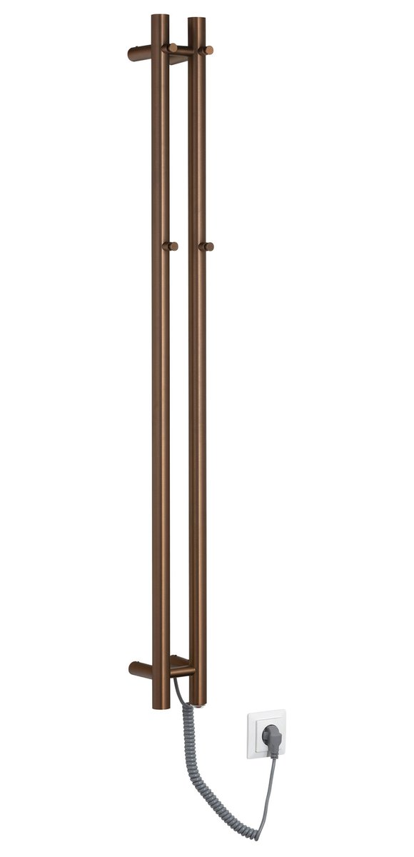 PAPINADO Elektromos törölköző szárító radiátor, 109x1200mm, 40W, matt réz