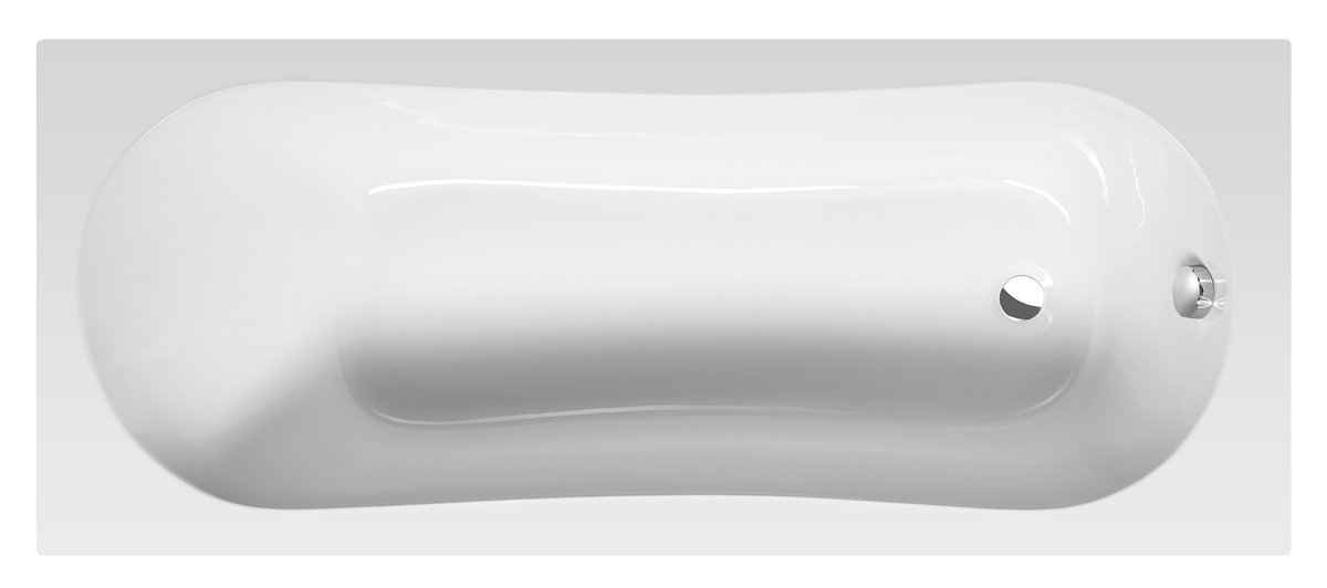 JIZERA kád, láb nélkül, 170x70x39cm, akril