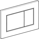 GEBERIT Sigma01 SQUARE működtetőlap 2 mennyiséges öblítéshez, fekete