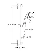 GROHE Tempesta Cube 110 rudas zuhanyszett 2 funkciós, Chrome