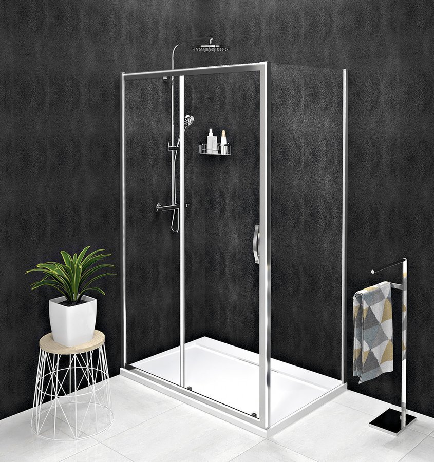 SIGMA SIMPLY szögletes zuhanykabin 1100x900mm, balos/jobbos, transzparent üveg