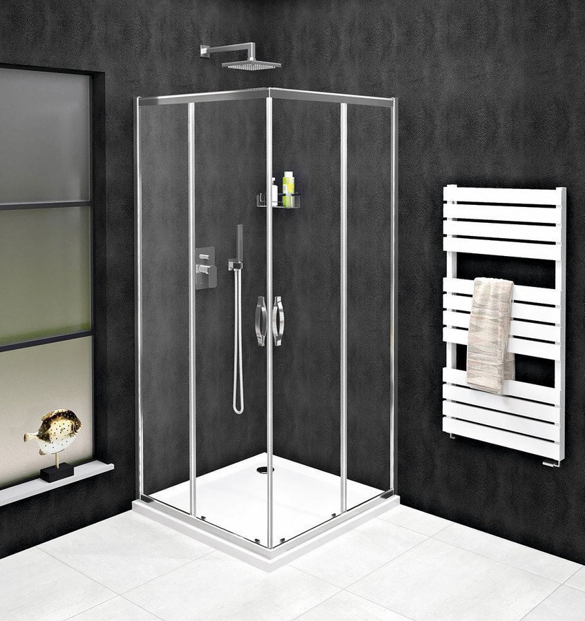 SIGMA SIMPLY szögletes zuhanykabin 900x900mm, sarokbelépős, transzparent üveg