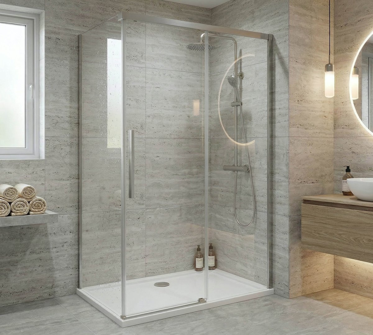 GELCO LUXOR zuhanykabin tolóajtóval, 1200x800mm, jobbos/balos