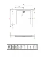 RADAWAY Teos C szögletes műmárvány zuhanytálca szifonnal 90x90, fehér