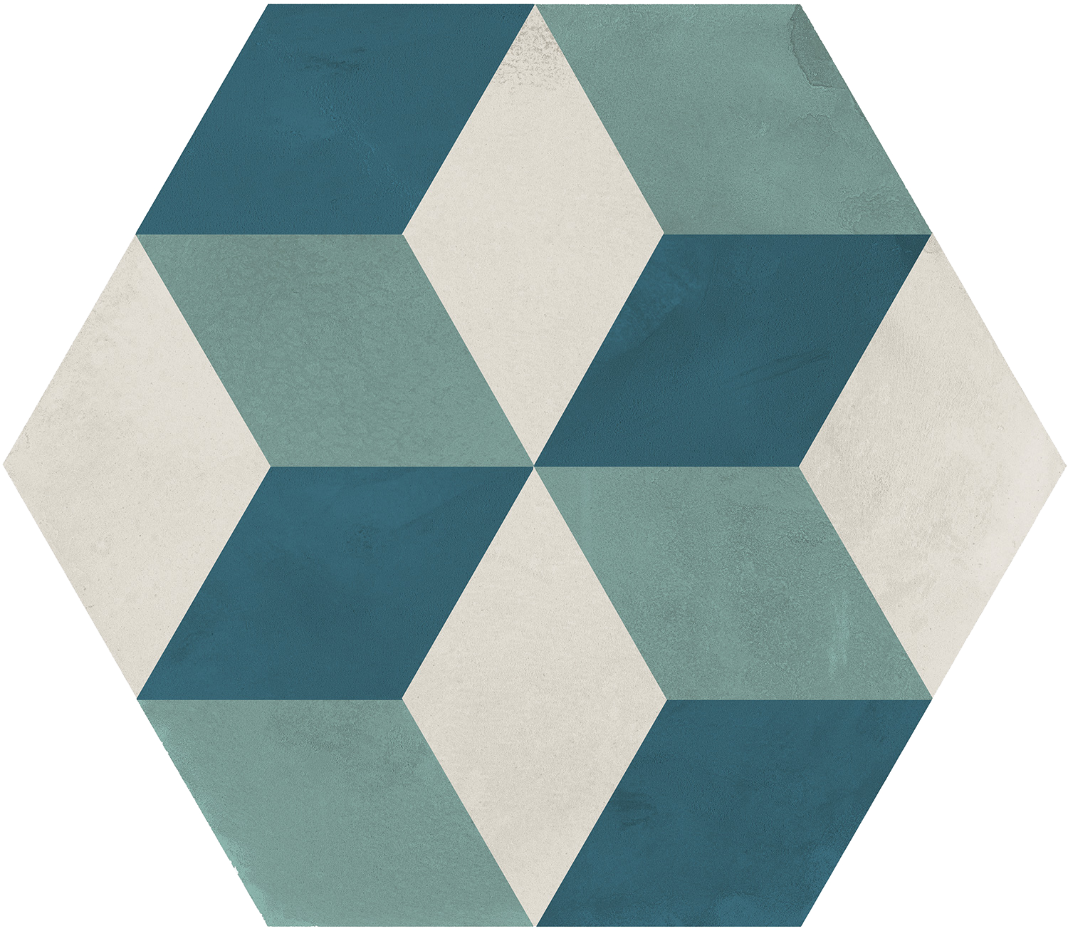 Marca Corona Terra.Art Cubo Oceano/Cielo Esagona 25X21,6 (I409)