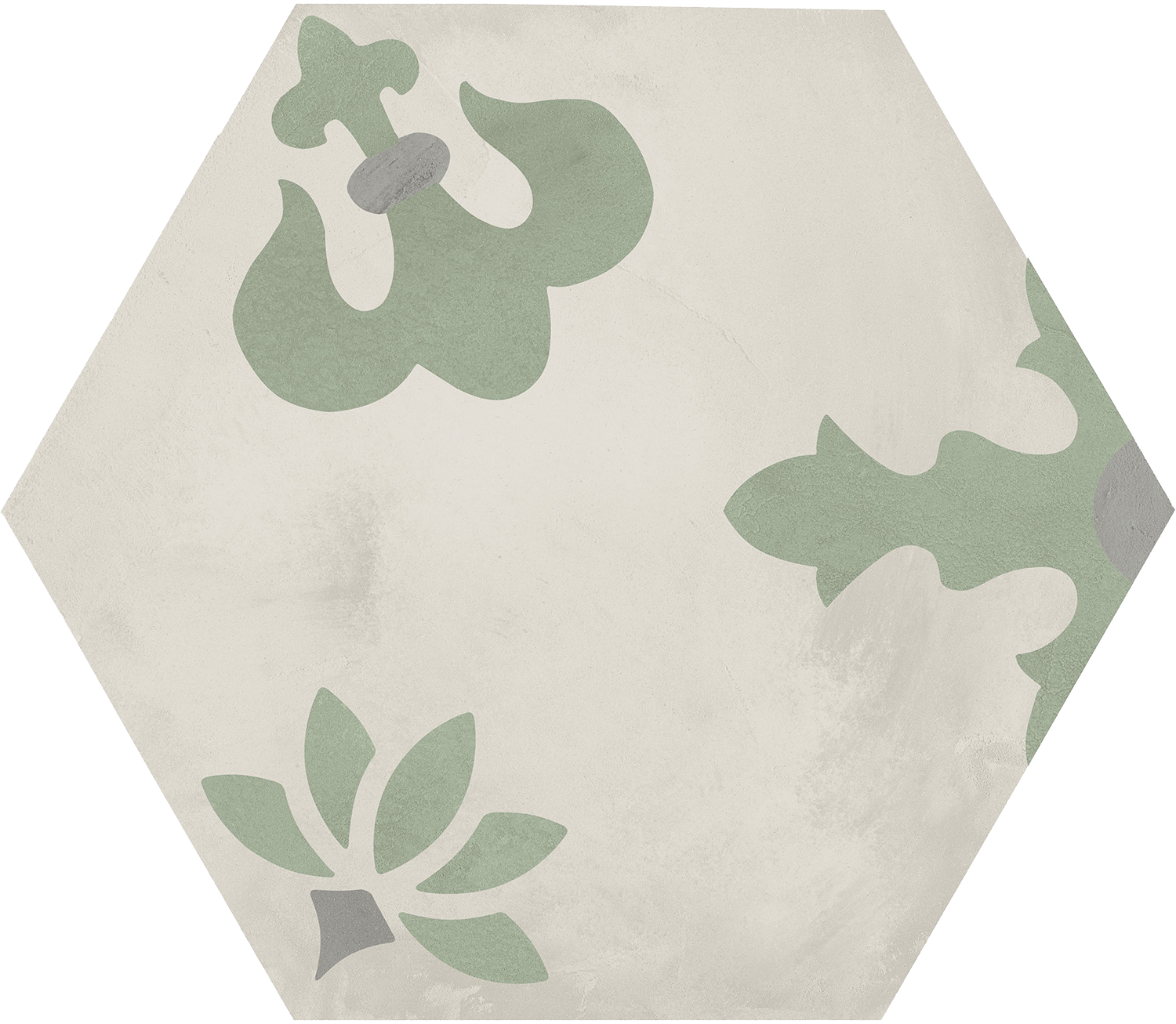 Marca Corona Terra.Art Giglio Sabbia/Menta Esagona 25X21,6 (I417)