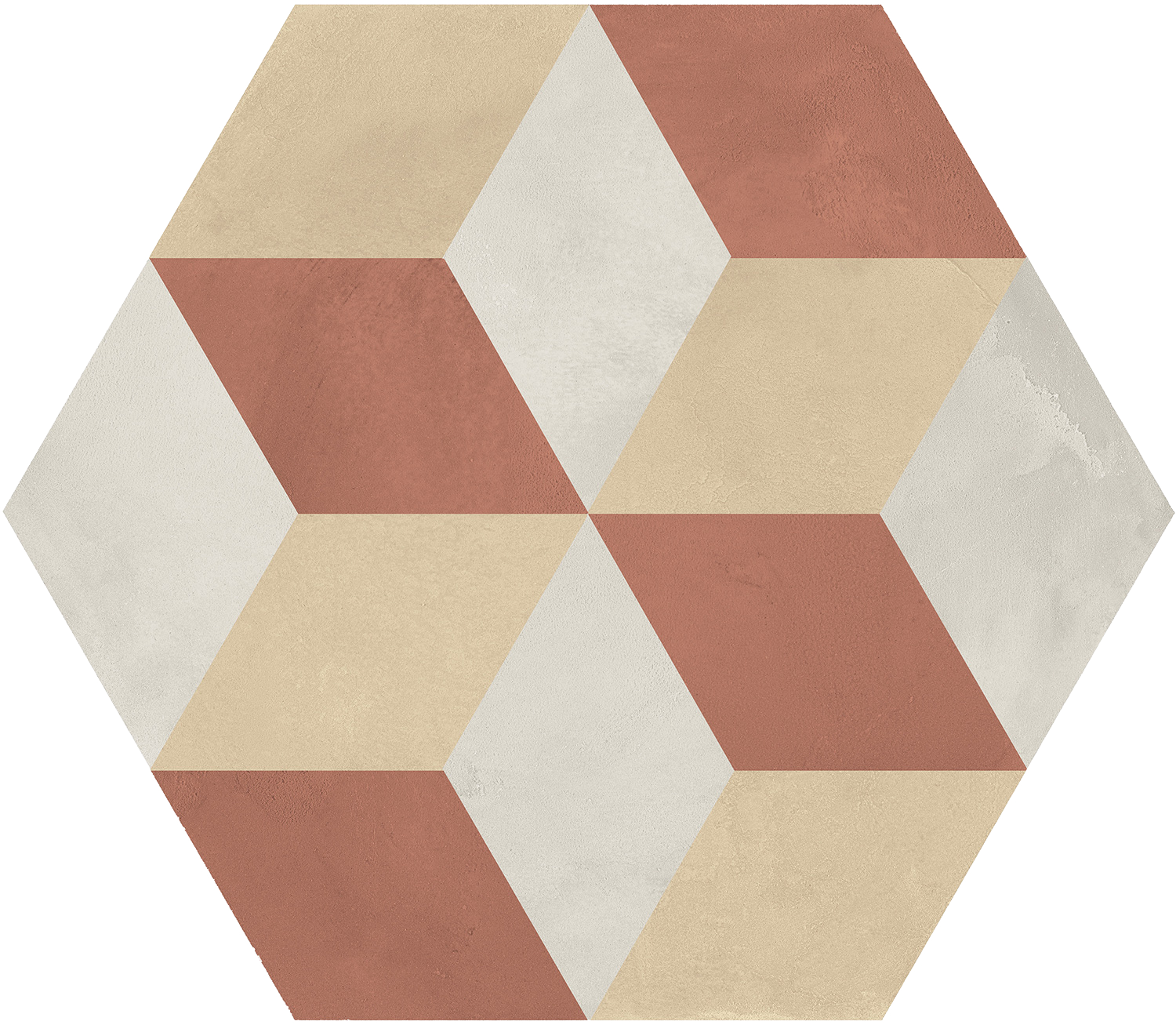 Marca Corona Terra.Art Cubo Tramonto/Crema Esagona 25X21,6 (I423)
