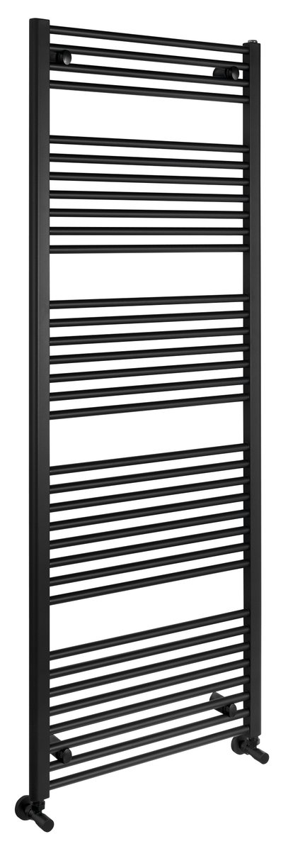 AQUALINE DIRECT Fürdőszobai radiátor, egyenes, 600x1680mm, matt fekete