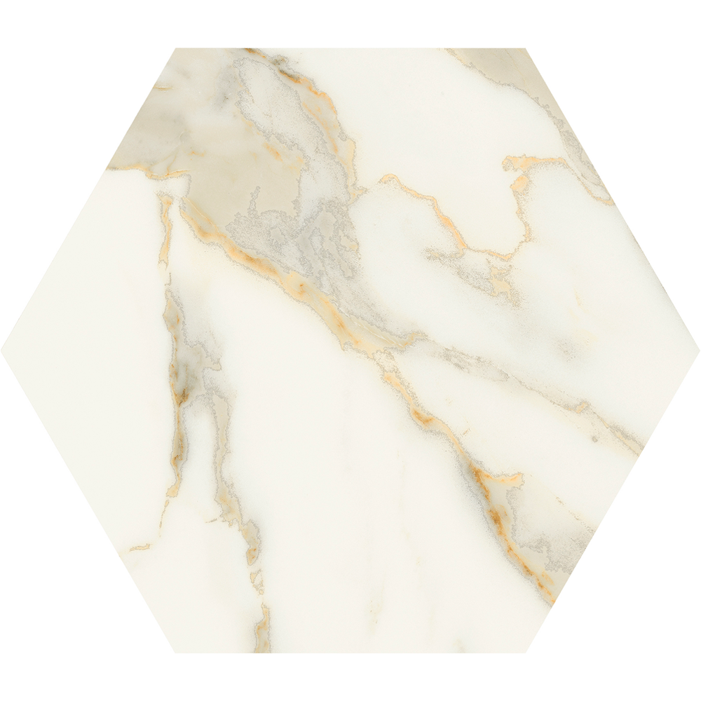 Marca Corona Scultorea Calacatta Oro Fino Esagona 25X21,6 (J468)