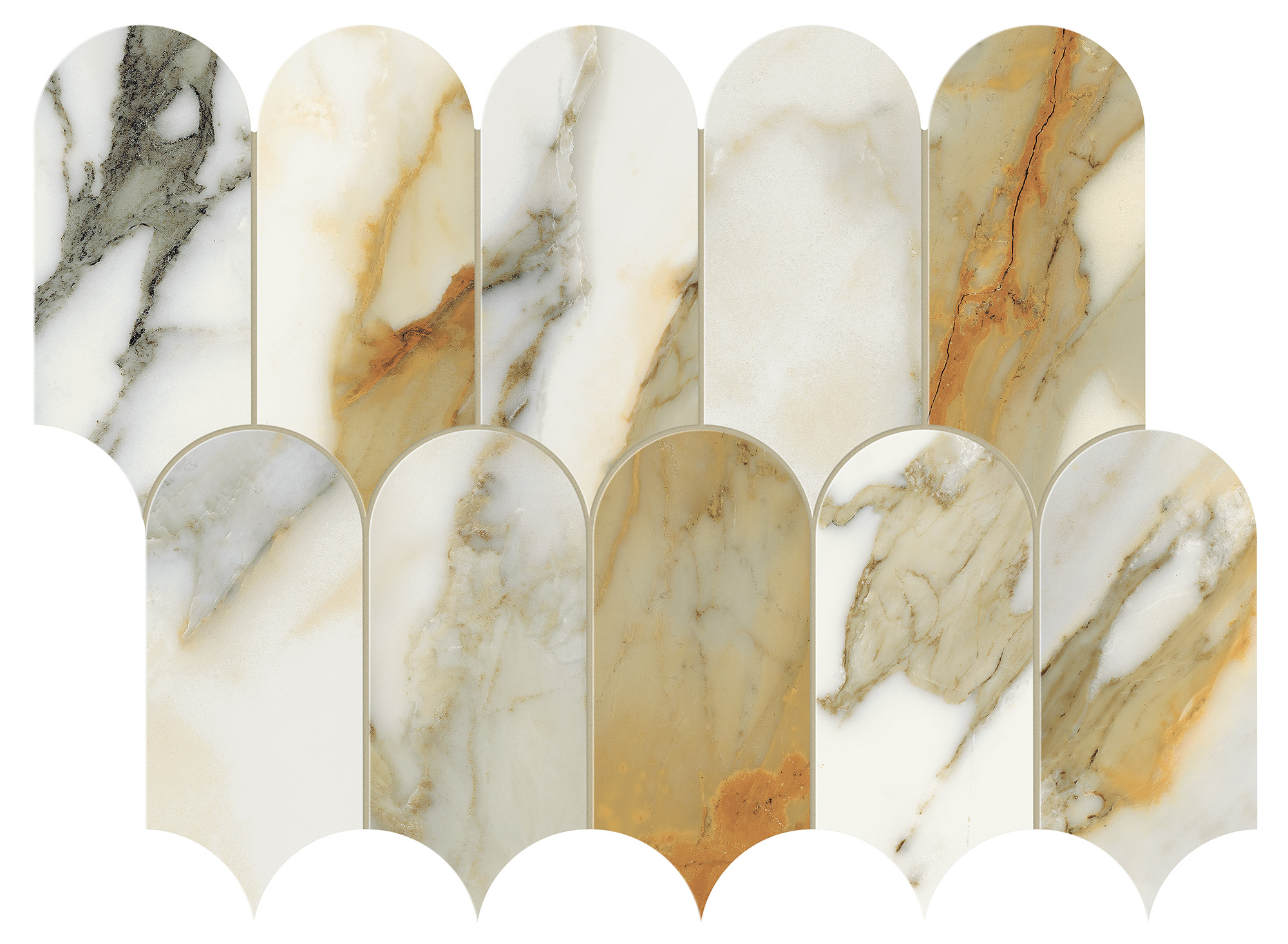 Marca Corona Scult. Calacatta Vena Antica Tess. Arco Ref. 41,2X30,3 (J585)
