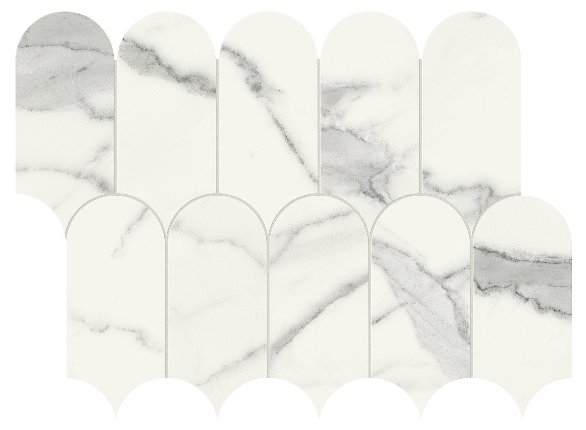 Marca Corona Scult. Statuario Vena Argento Tess. Arco Ref. 41,2X30,3 (J586)