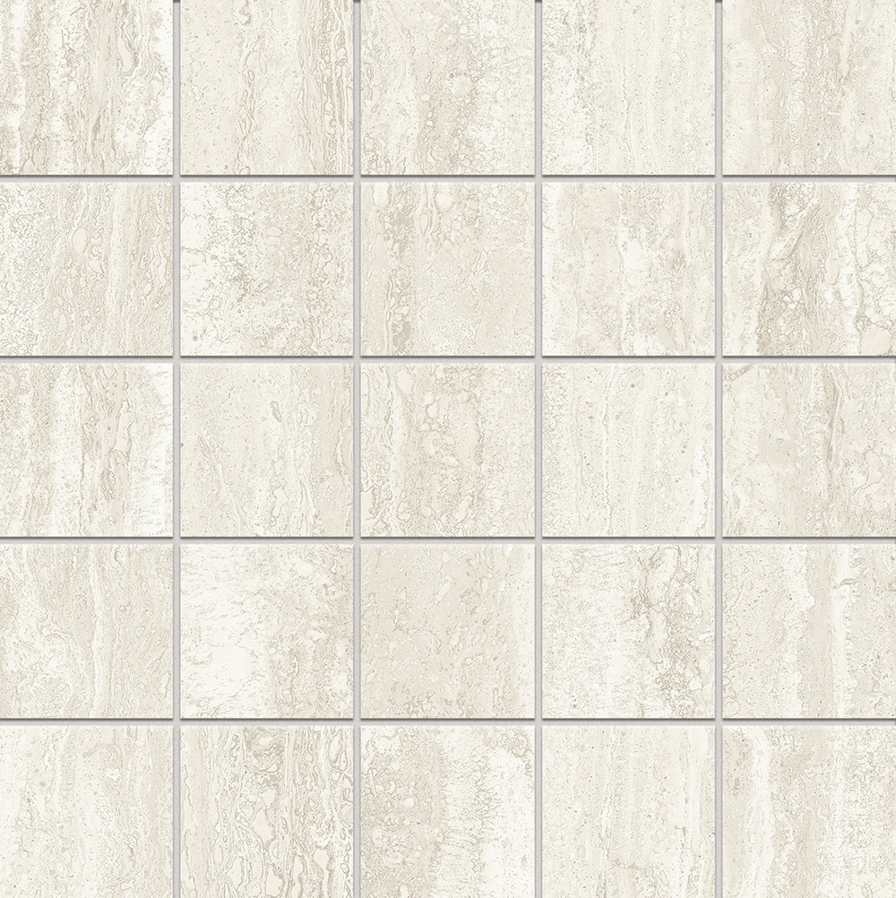 Marca Corona Scultorea Delicata Travertino Bianco Tessere 30X30 (K290)
