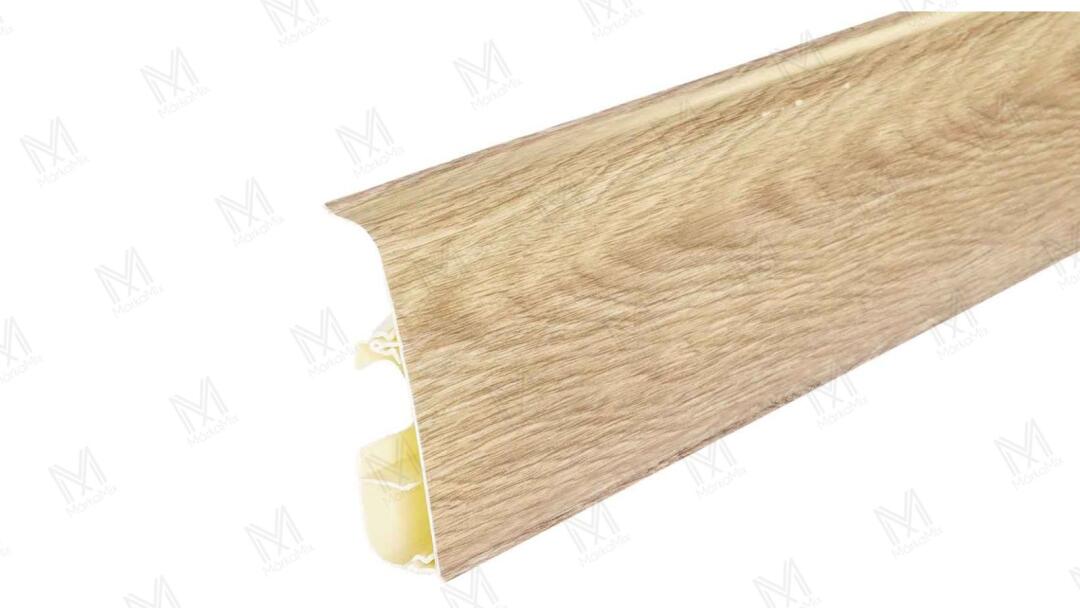 LIMA 75 mm PVC padlószegély gumis szegéllyel, 2,50 m/szál, Canyon oak
