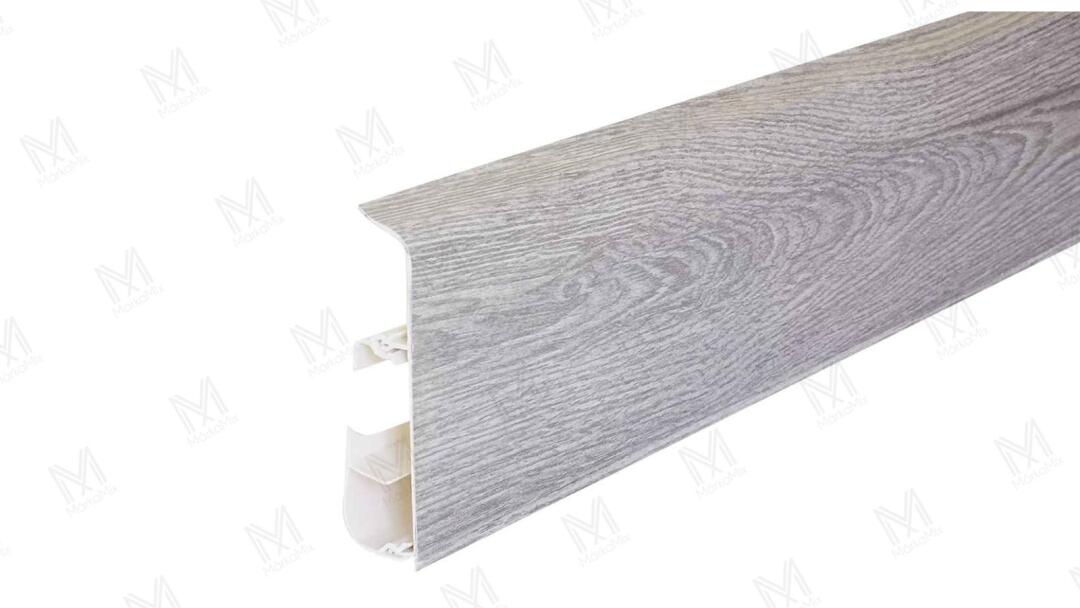 LIMA 75 mm PVC padlószegély gumis szegéllyel, 2,50 m/szál, Gladstone grey