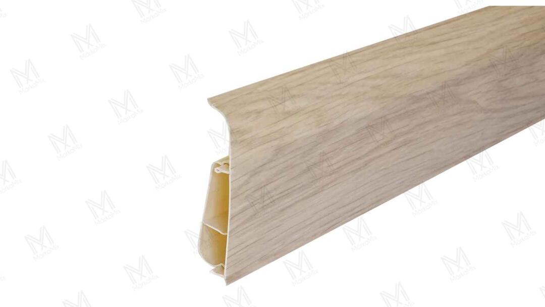 LIMA 75 mm PVC padlószegély gumis szegéllyel, 2,50 m/szál, Unique oak