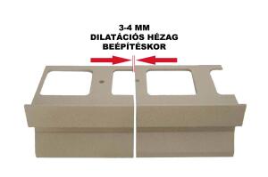 Festett alumínium terasz vízorr profil  69x95mm/2,70 m, szürke RAL7040 színben, 8-12,5 mm lapvastagságig