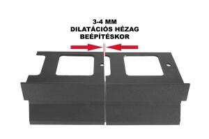 Festett alumínium terasz vízorr profil  69x95mm/2,70 m, szürke RAL7040 színben, 8-12,5 mm lapvastagságig