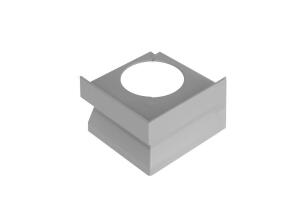 Festett alumínium terasz vízorr profilhoz sarok elem  69mm/105x105 mm, szürke RAL7040 színben