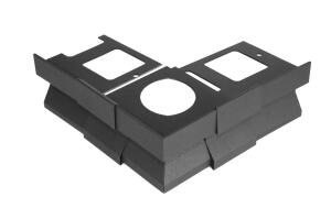 Festett alumínium terasz vízorr profilhoz sarok elem  69mm/105x105 mm, szürke RAL7040 színben