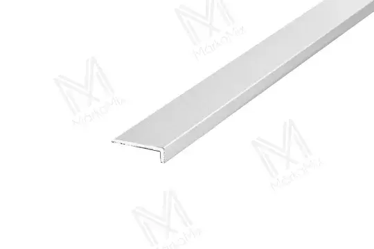 Alumínium lezáróprofil Vinyl, SPC 20x4,5 mm, 2,70 m/szál, öntapadós eloxált ezüst