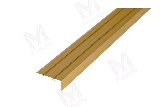 Alumínium lépcsőprofil 25x10 mm, 0,90 m/szál, öntapadós eloxált arany