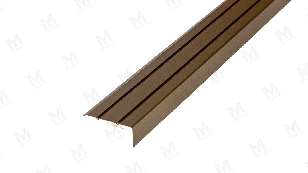 Alumínium lépcsőprofil 25x10 mm, 0,90 m/szál, öntapadós eloxált pezsgő