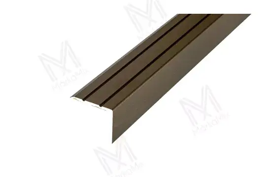 Alumínium lépcsőprofil 25x20 mm, 0,90 m/szál, öntapadós eloxált pezsgő