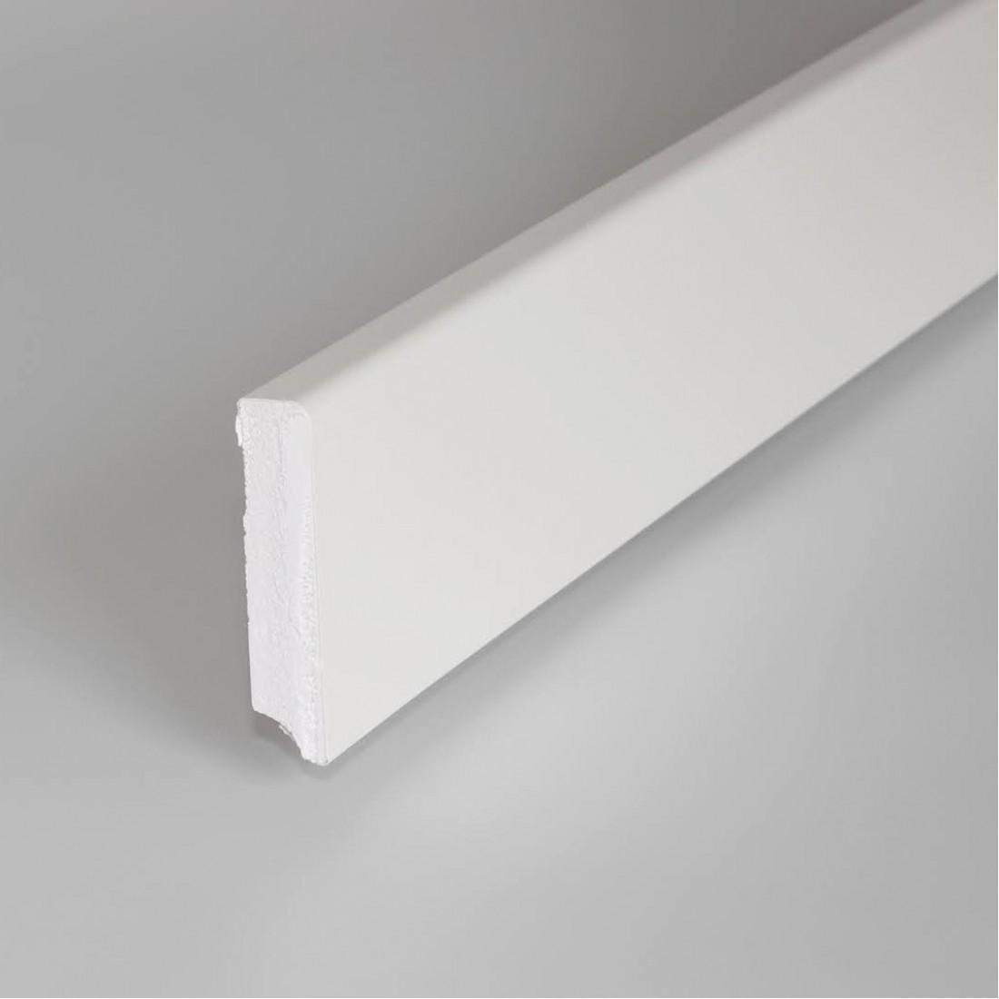 MM DL45 50x10 mm padlószegély, Fehér RAL9003 színben, 2,40 m/szál