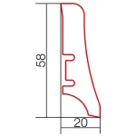 Barlinek P20 furnérozott Tölgy, ANTIC, lakkozott szegélyléc