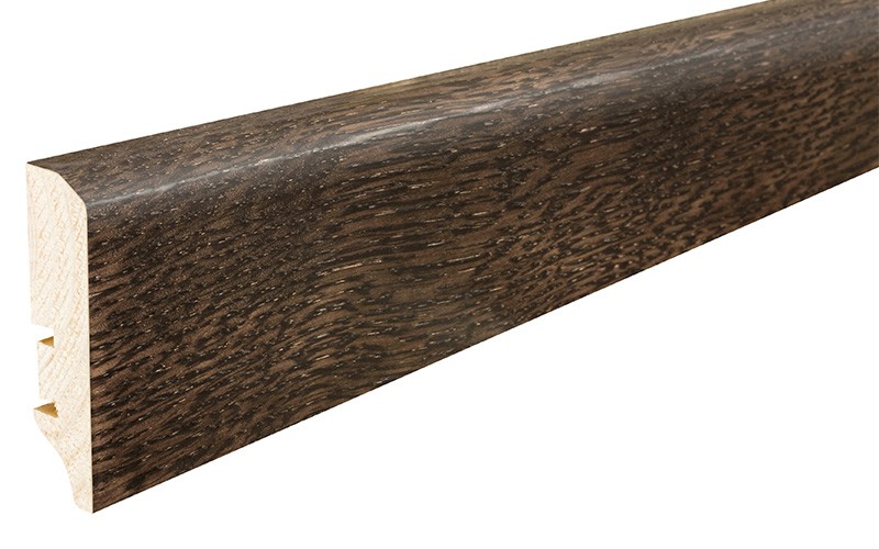 Barlinek P50 tölgy furnérozott szegélyléc, Espresso, lakkozott, 60 x 16 mm, 2,2 m
