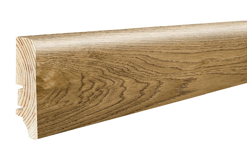 Barlinek P6P tölgy furnérozott szegélyléc, Still, lakkozott, 60 x 15,5 mm, 2,2 m