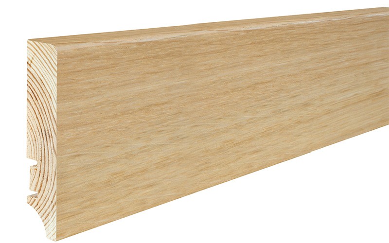 Barlinek P78 tölgy furnérozott szegélyléc, lakkozott, 78 x 16 mm, 2,2 m
