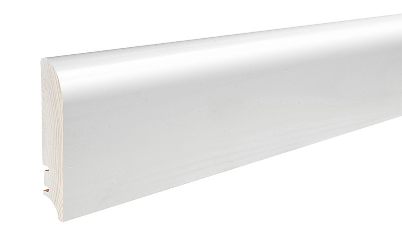 Barlinek PW92 fehérre lakkozott fenyő szegélyléc, 95 x 19 mm, 2,2 m