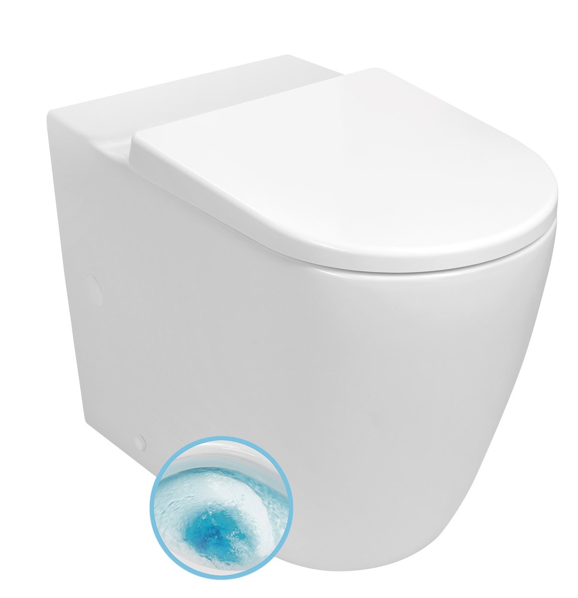 TURKU VORTEX RIMLESS WC-csésze monoblokkos WC-hez