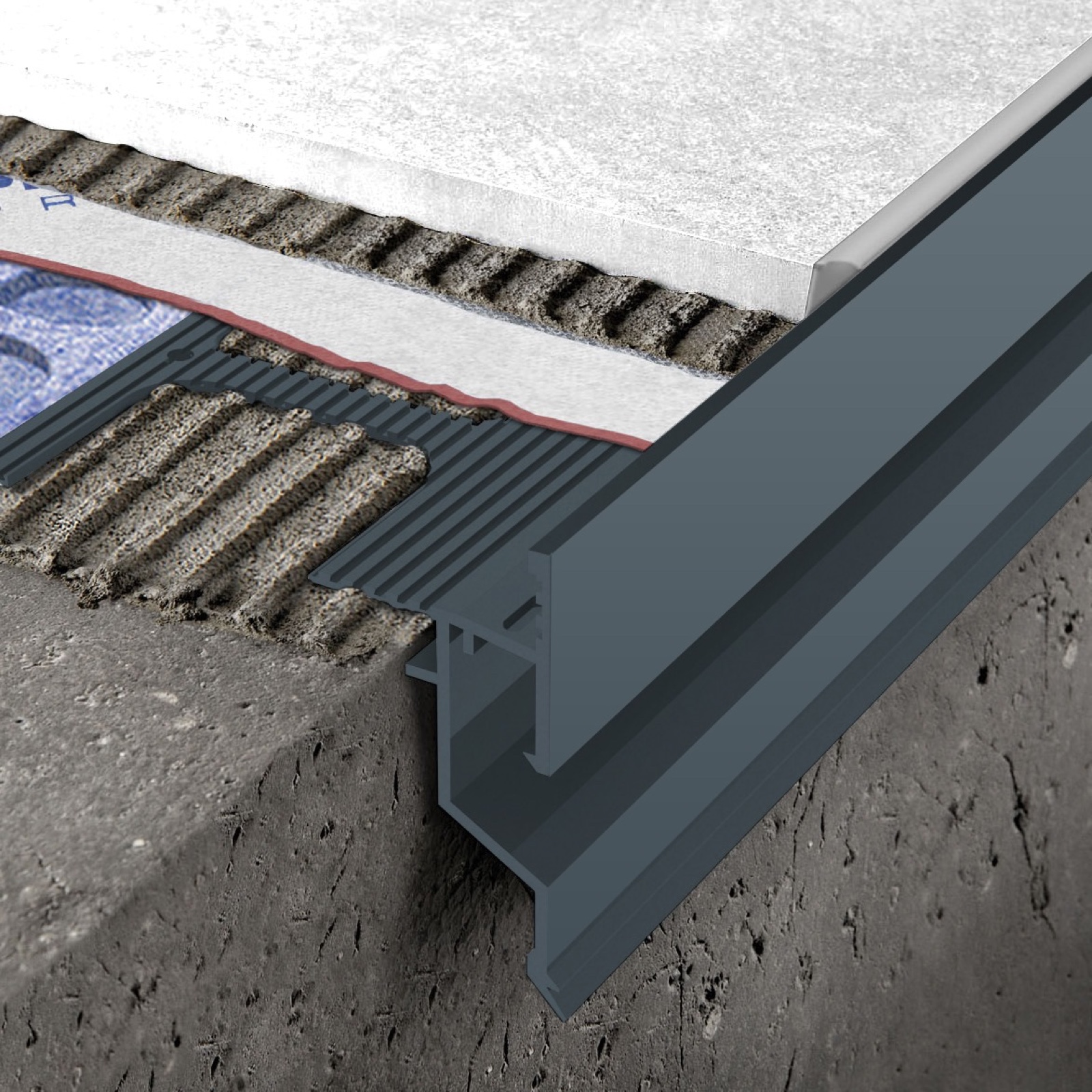Progress Proterrace Drain Drip Anthracite Grey Teraszprofil Alumínium 20 mm (2,7 m/szál)