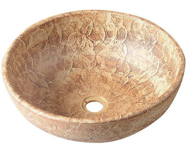 PRIORI kerámiamosdó, átm:42cm, barna mintás