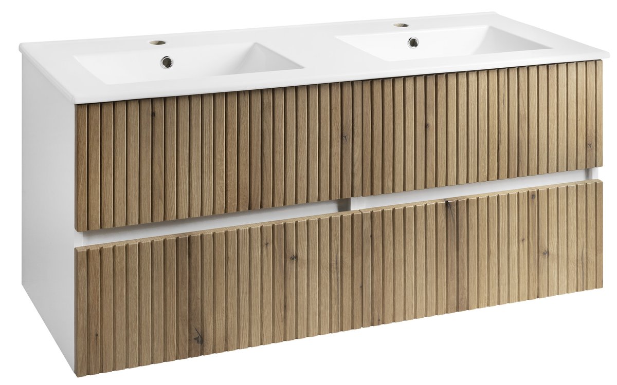PANEDA STRIP mosdótartó szekrény, 119x55x45,2cm, emporio tölgy