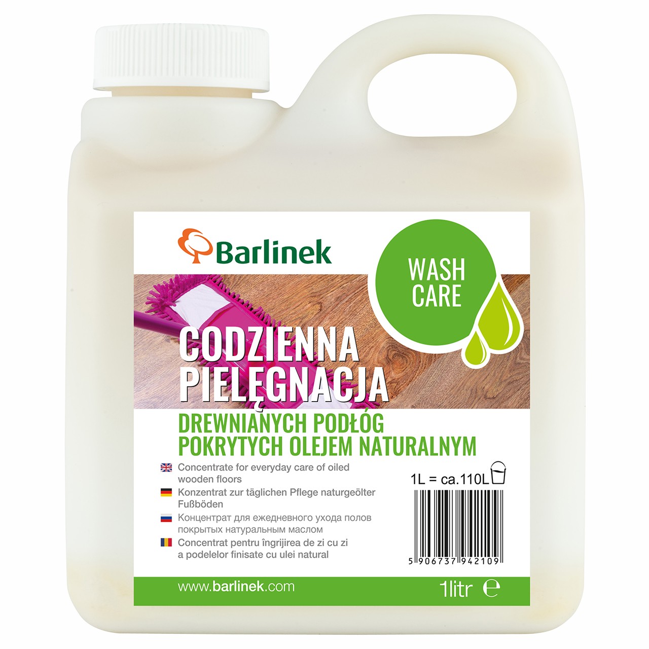 Barlinek Wash Care tisztítószer olajozott padlóhoz, 1 l