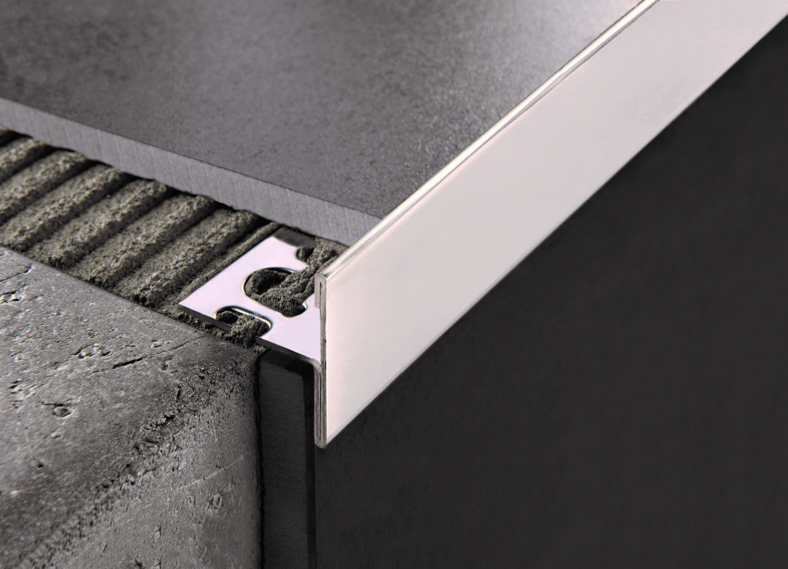 Progress Protermstep ACC Polírozott Rozsdamentes Acél Lépcsőprofil 10 mm (2,7 m/szál)