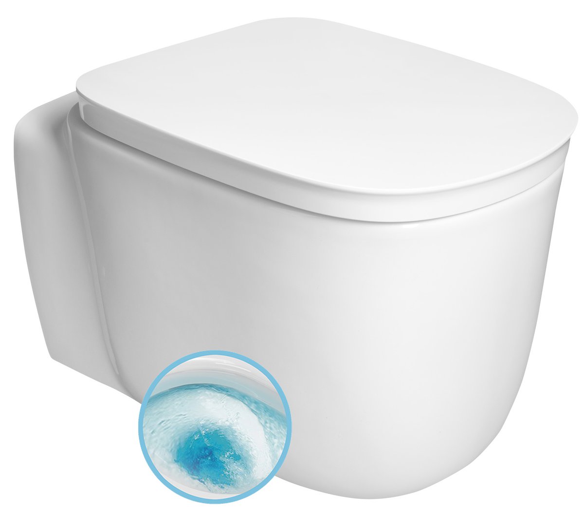 ORGANIC RIMLESS VORTEX fali WC, 36x52cm