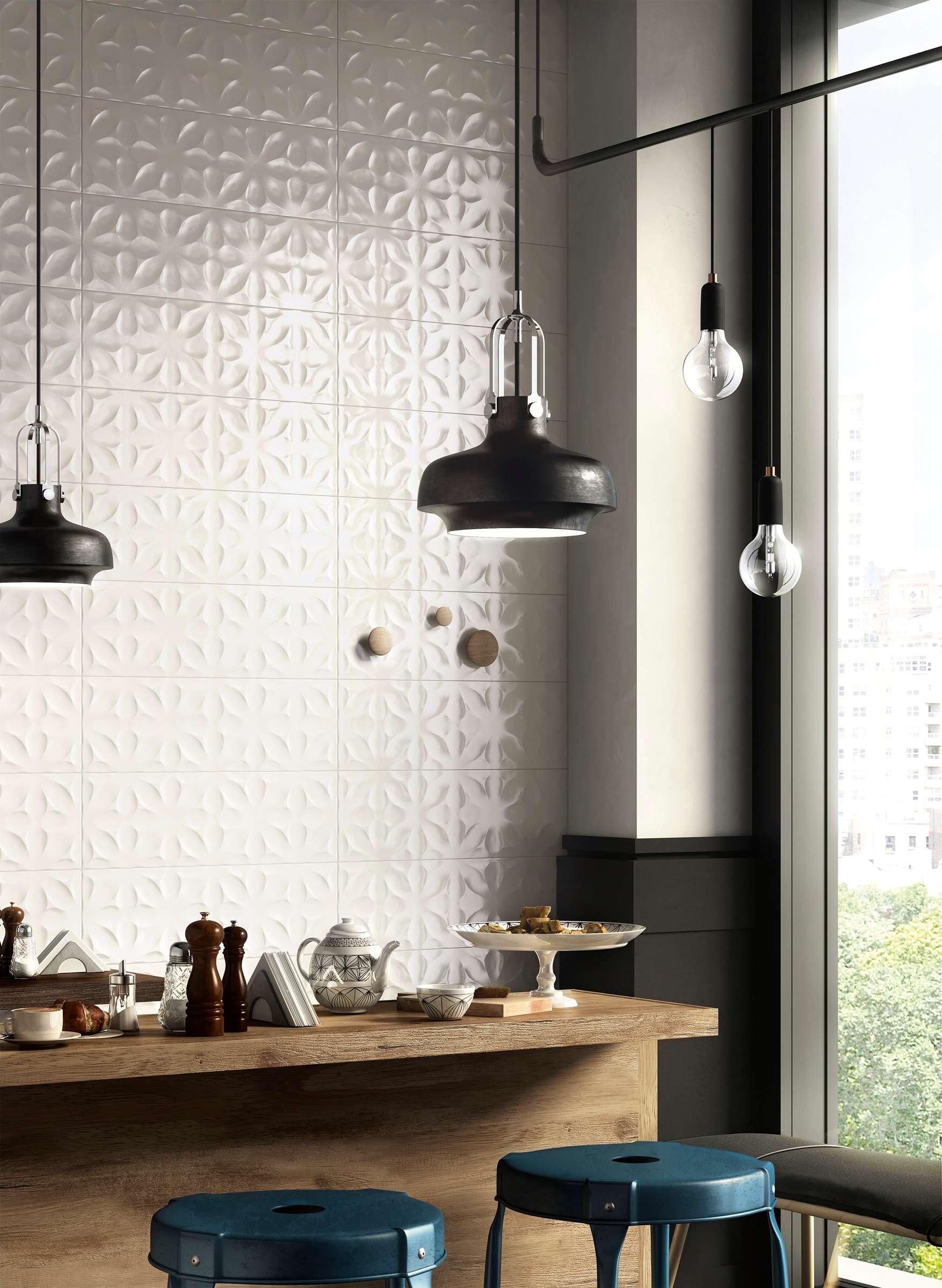 RAGNO Freestyle Glossy Struttura Fiore 3D csempe 25x76 cm 0,95 m2/doboz