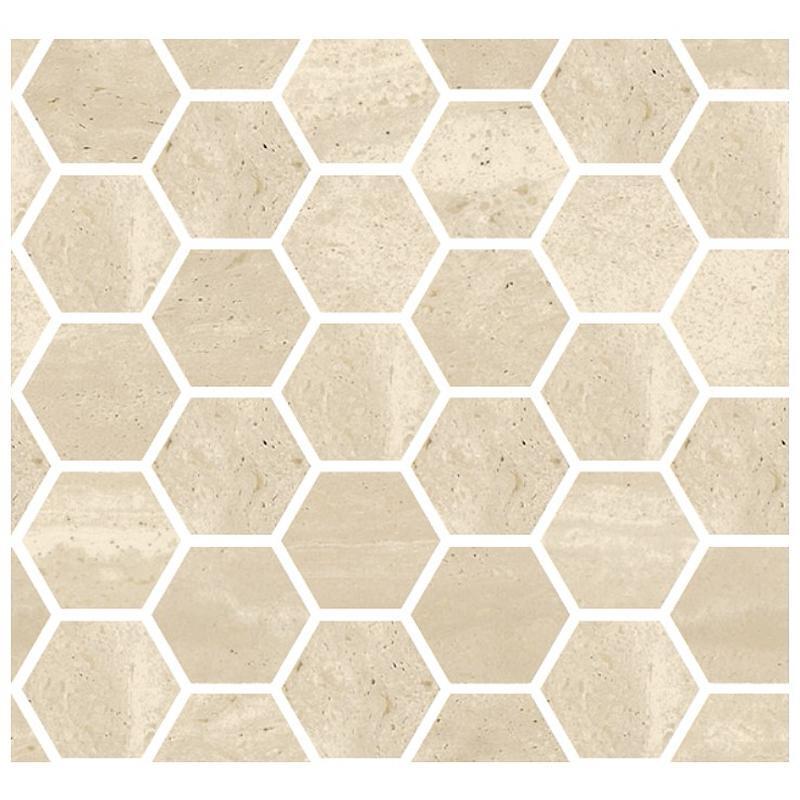 Coem Reverso Mosaico Esagono Avorio mozaik 30x30, patinás, rektifikált
