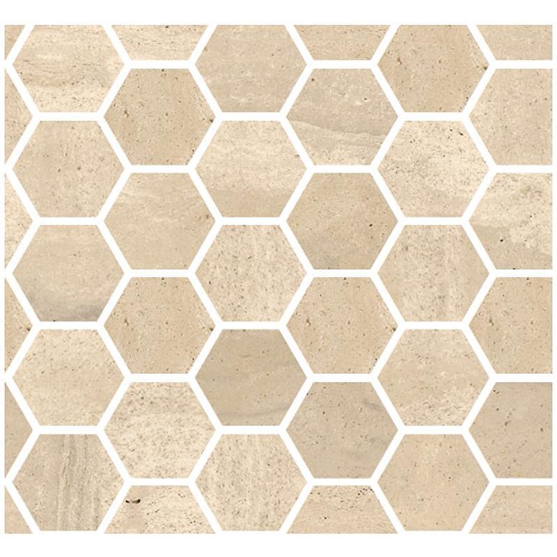 Coem Reverso Mosaico Esagono Beige mozaik 30x30, patinás, rektifikált