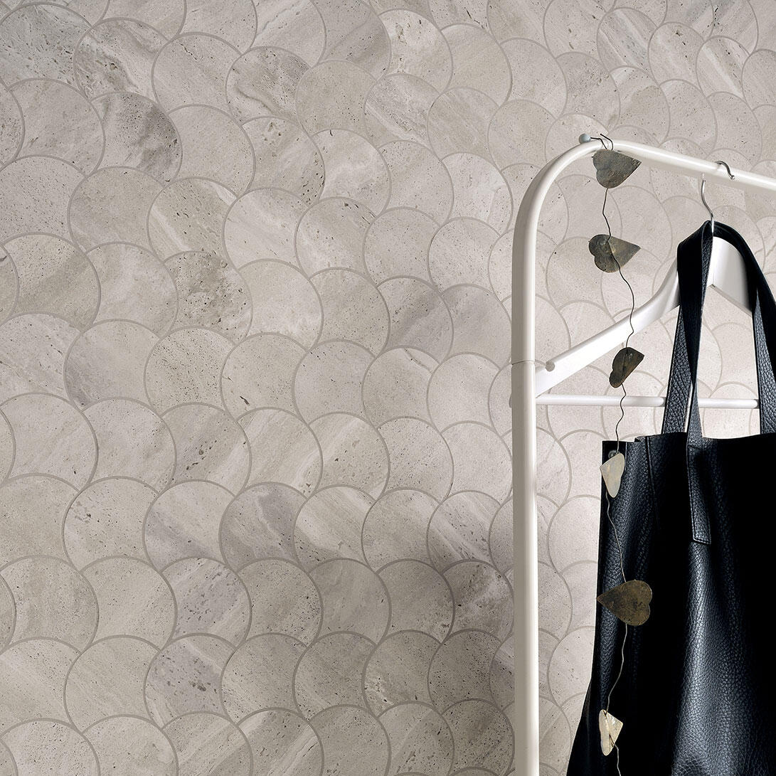 Coem Reverso Mosaico Wavy Grigio mozaik 28x28, patinás, rektifikált