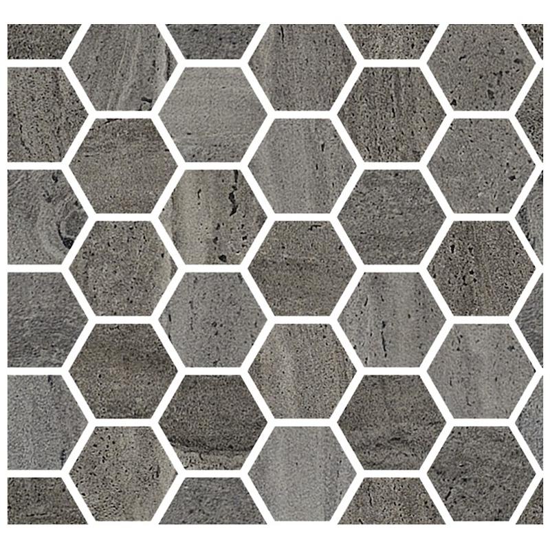 Coem Reverso2 Mosaico Esagono Black mozaik 30x30, patinás, rektifikált